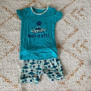 Kickee Pants Alien Pajamas. Brand New